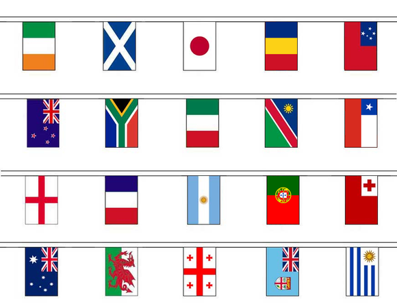 Flag Rugby Notes 20 Flags - Rugby Nations Flag Bunting (6m) – The Flag Shop Ltd