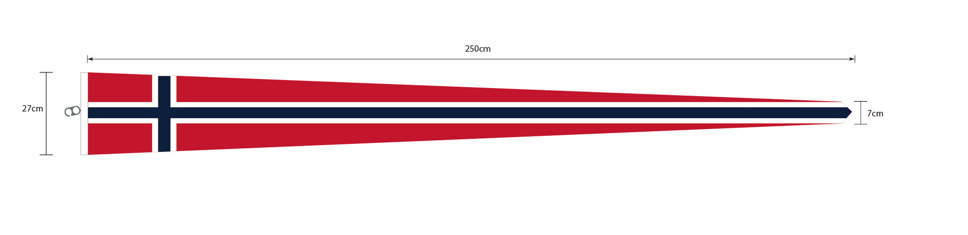 Norway Vimpel Pennant (0.27 x 2.5 m)