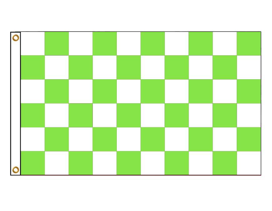 Chequered - Green & White