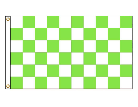 Chequered - Green & White