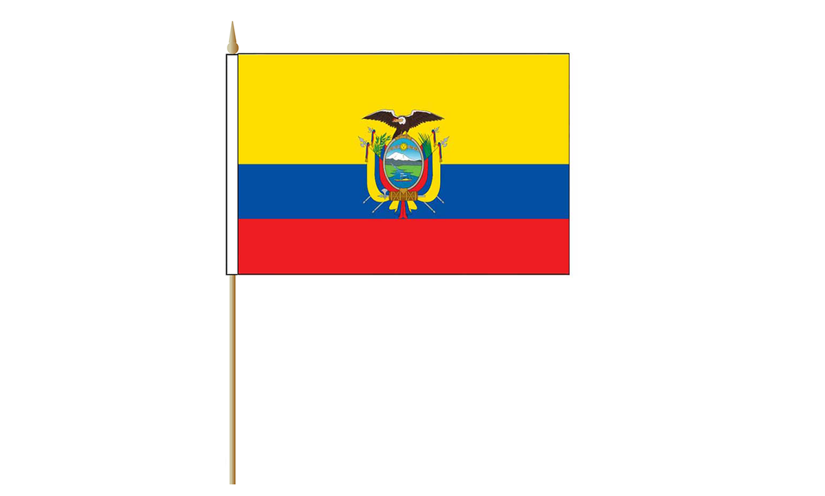 Ecuador Hand Waving Flag