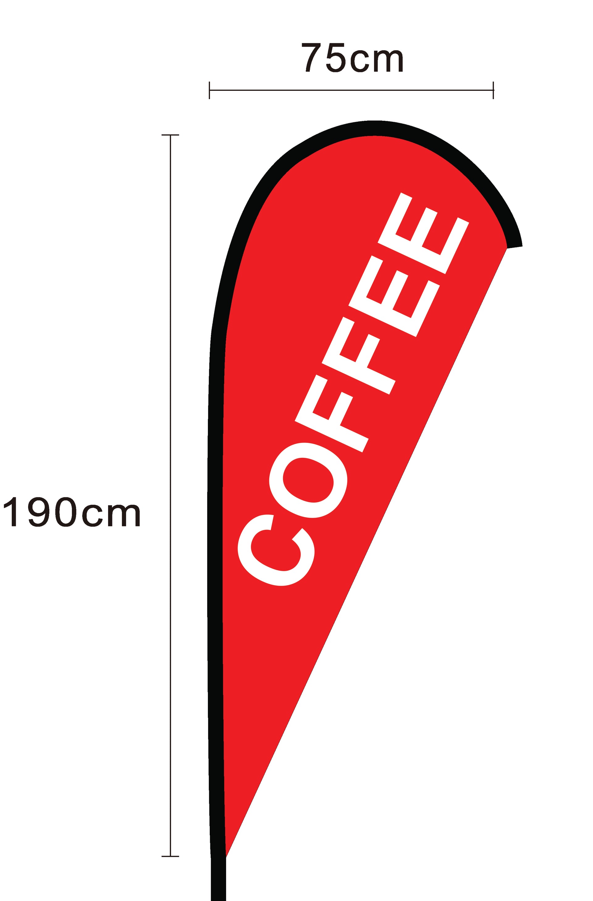 Coffee - 2m Teardrop Flag ONLY