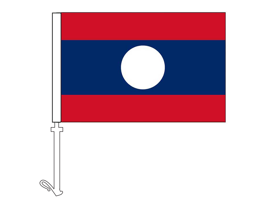 Laos - Car Flag