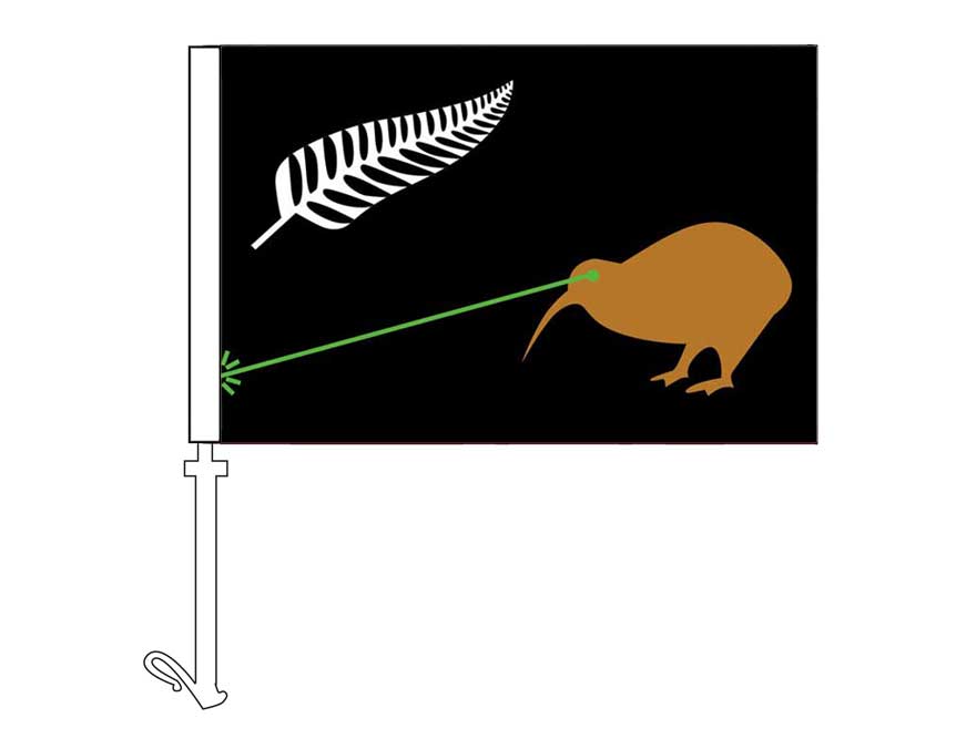 Laser Kiwi Car Flag The Flag Shop Ltd