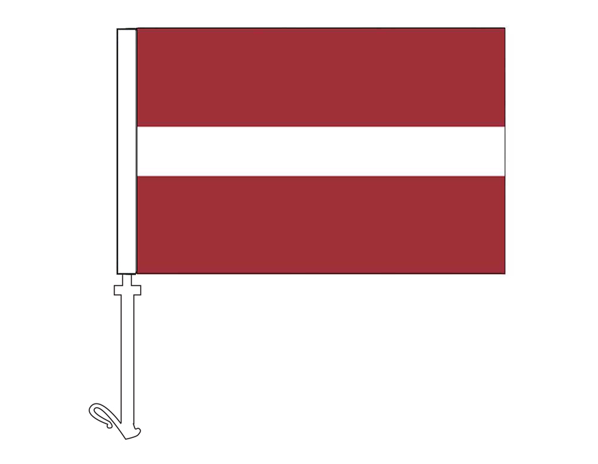Latvia - Car Flag