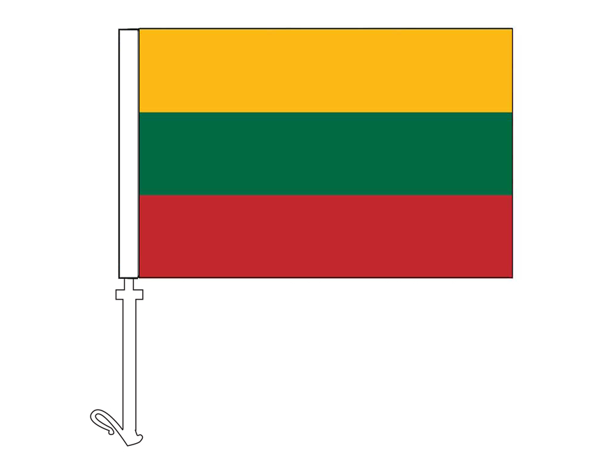 Lithuania - Car Flag