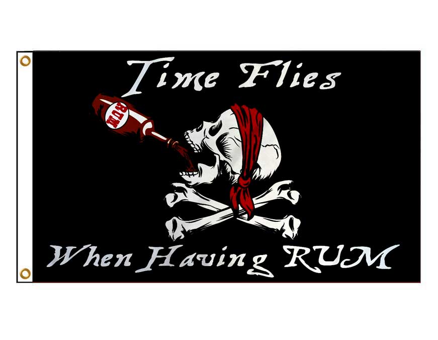 Pirate - Time Flies When Having Rum – The Flag Shop Ltd