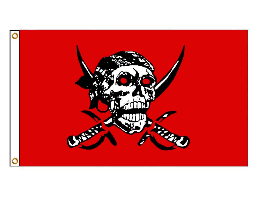 Pirate - Red Skull Cross Sabres