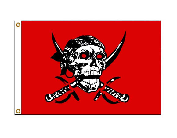 Pirate - Red Skull Cross Sabres (Medium)