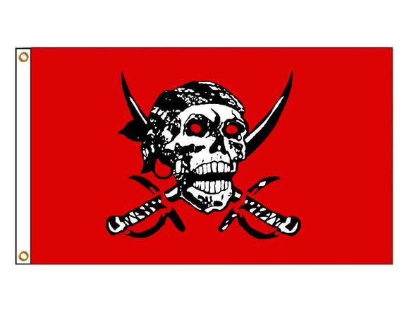 Pirate - Red Skull Cross Sabres