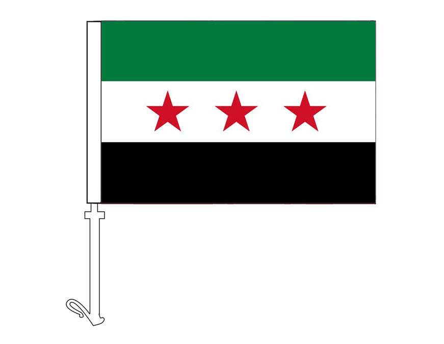 Syria (3 Stars) - Car Flag