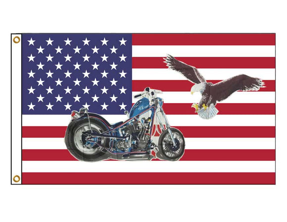 USA - Motorcycle and Eagle