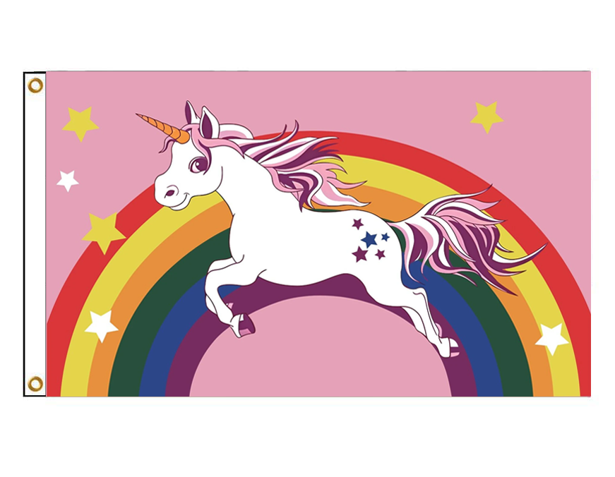 Unicorn - Pink with Rainbow