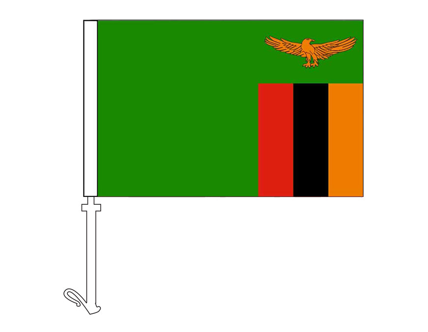 Zambia - Car Flag