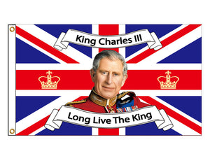 King Charles III - Coronation Flag (Long live the King)