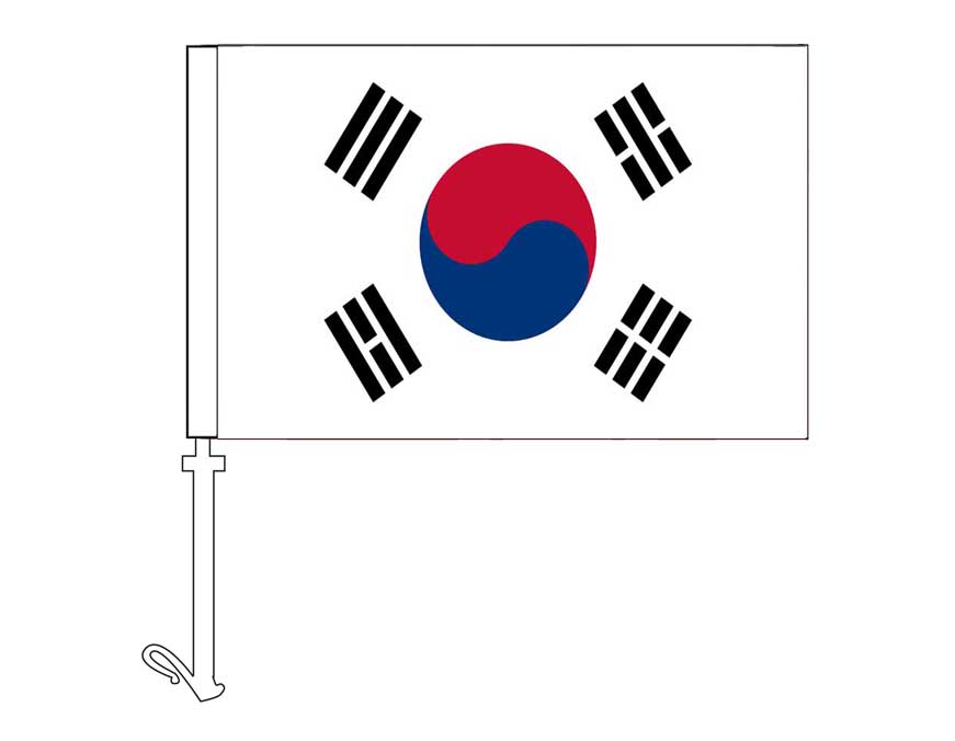 South Korea - Car Flag